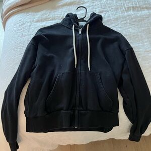 Black Zip-Up Hoodie